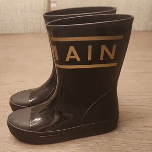 Balmain Girls Logo Motif Rain Boots Size 33 EU, 2 Kids US